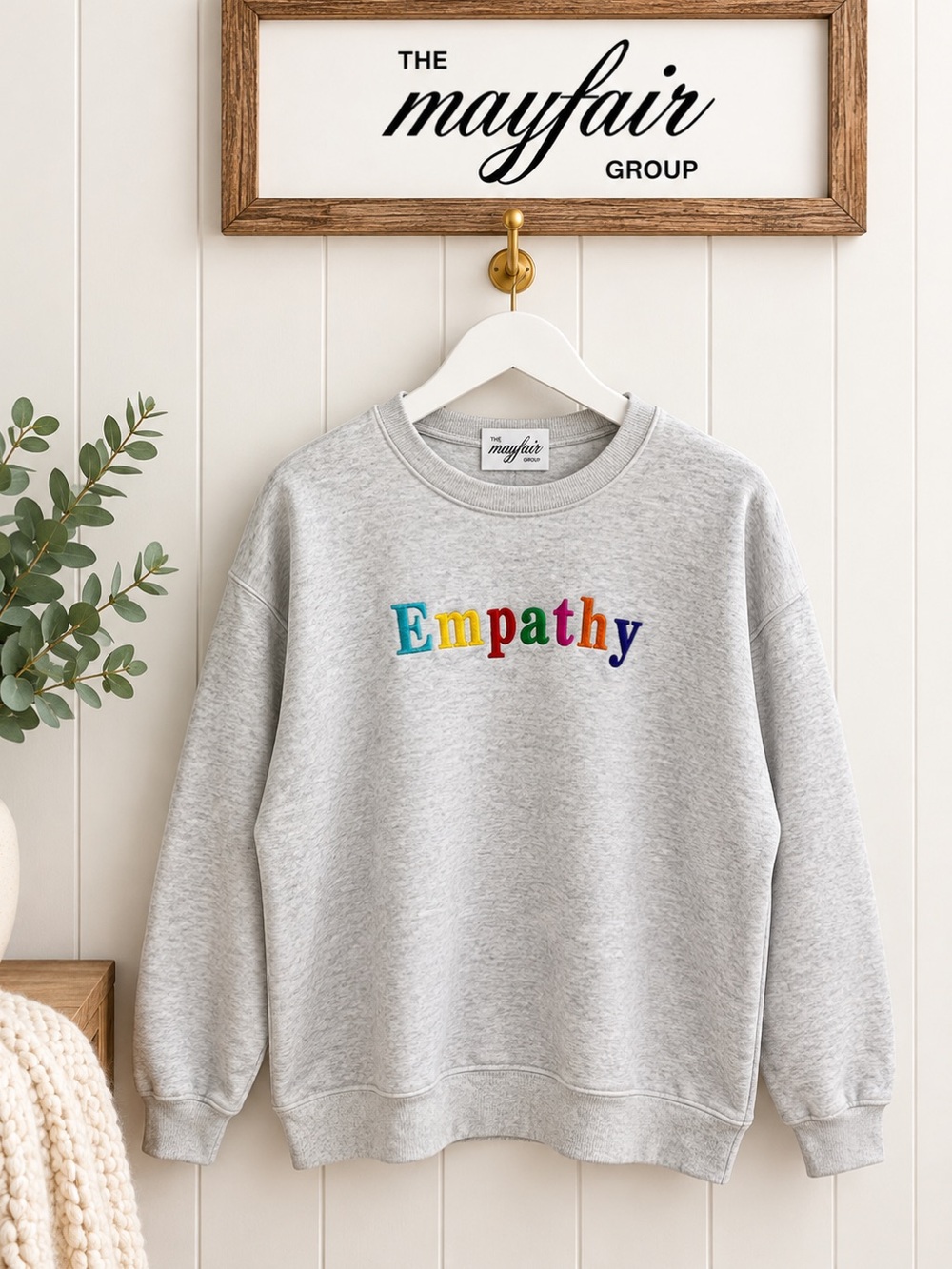 The Mayfair Group | Empathy Always Embroidered Sweatshirt | Unisex XXL